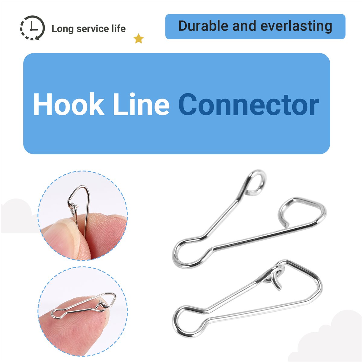 AD45 100Pcs Fishing Hooked Sna - огляд і ціна Fishing Swivel Connector