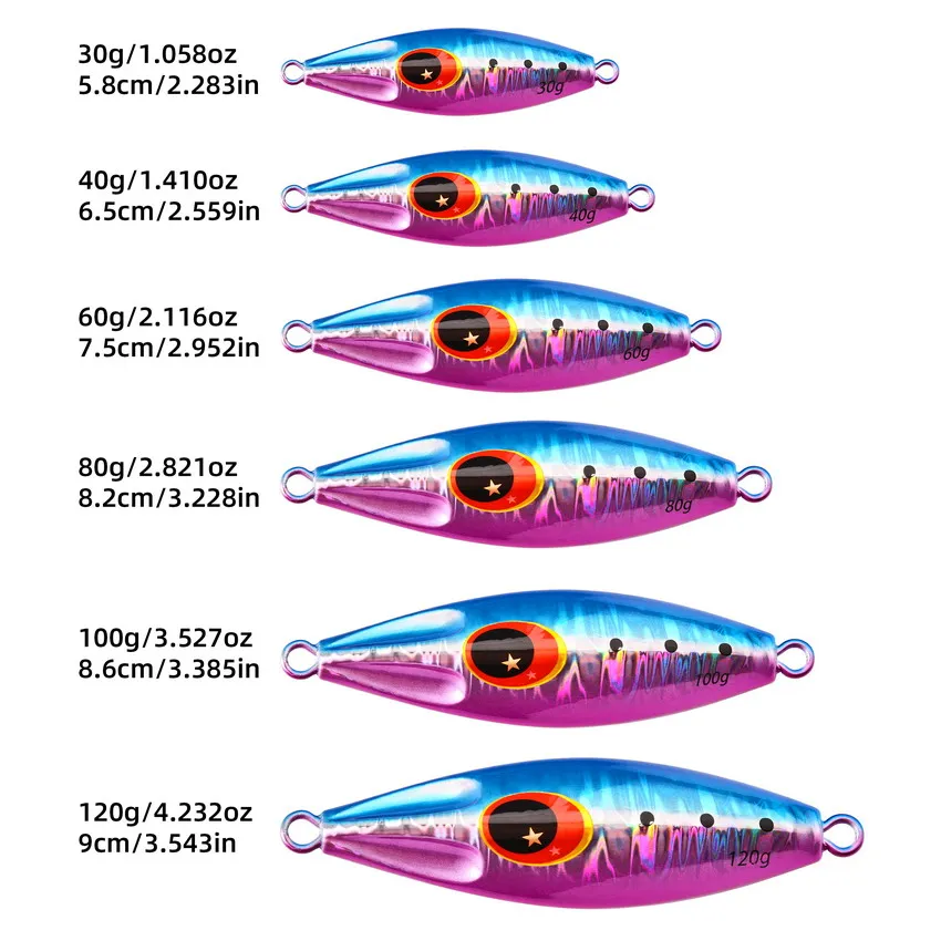 30g 40g 60g 80g 100g 120g Meta - огляд і ціна Jig Head Lure