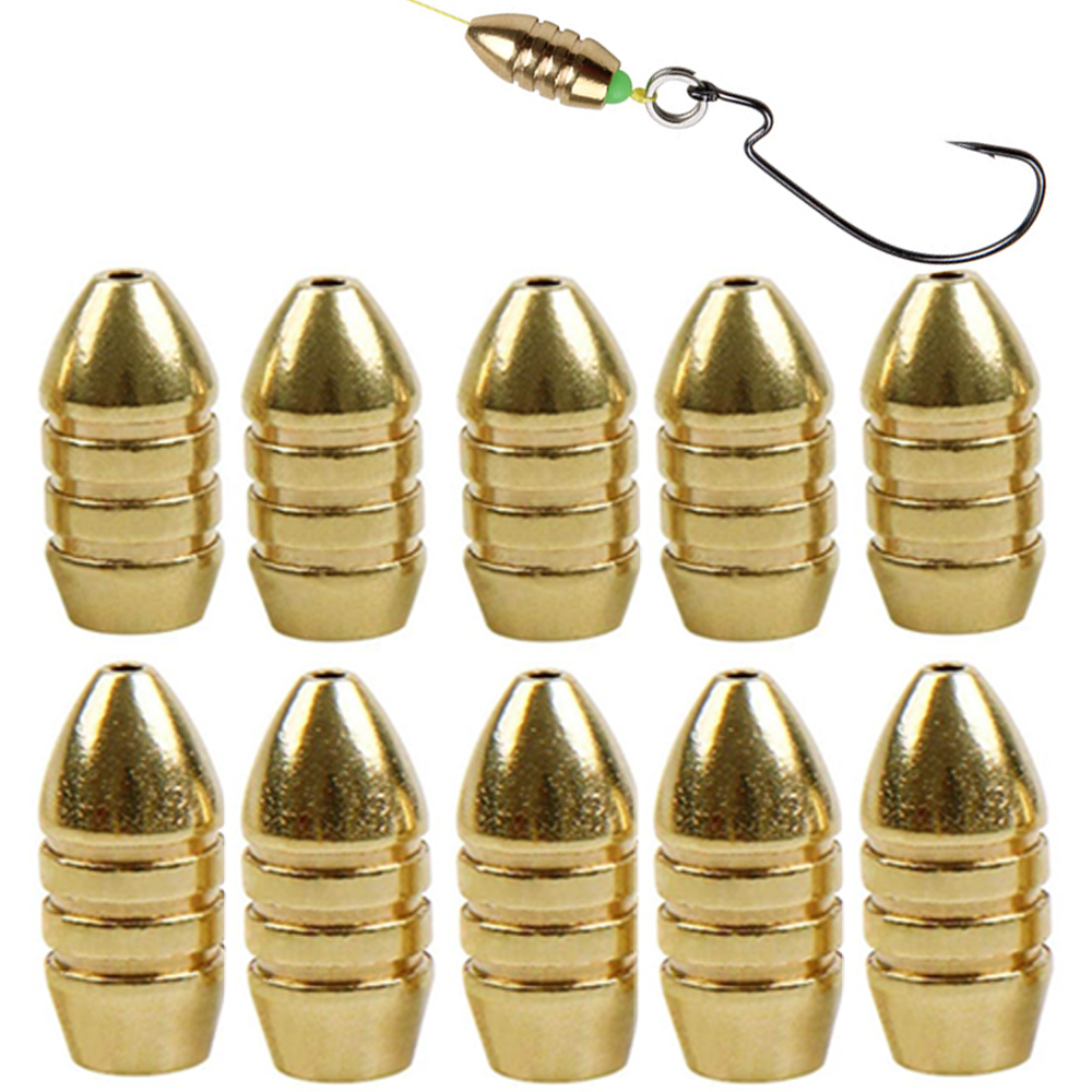 10Pcs Brass Fishing Weight Cop - огляд і ціна Bass Fishing Lure