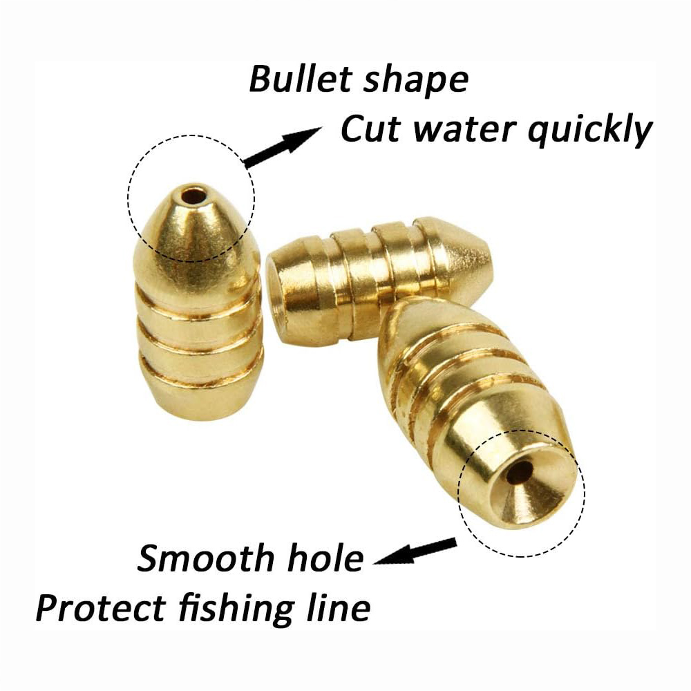 10Pcs Brass Fishing Weight Cop - огляд і ціна Bass Fishing Lure