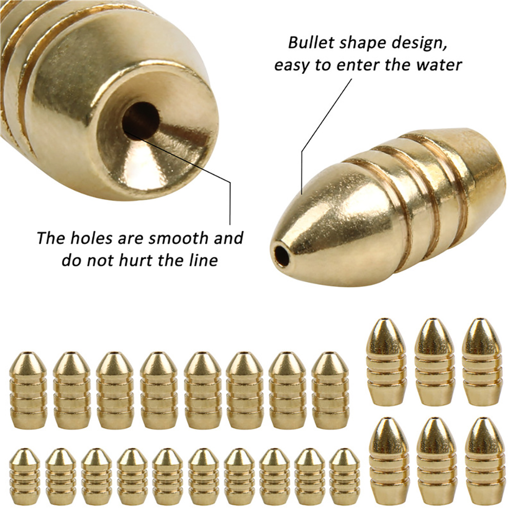 10Pcs Brass Fishing Weight Cop - огляд і ціна Bass Fishing Lure