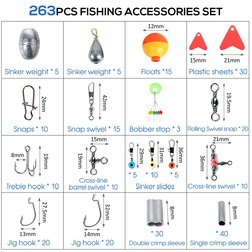 263pcs Outdoor Fishing Accesso - огляд і ціна Fishing Equipment And Accessories