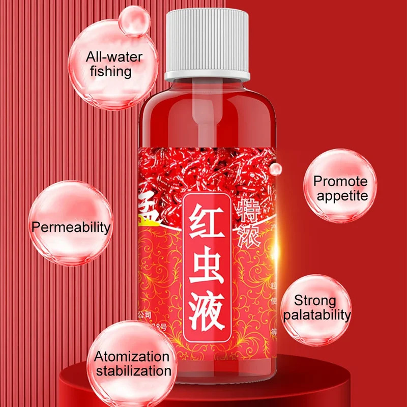 60ML Liquid Blood Worm Scent F - огляд і ціна Fishing Equipment For Sale