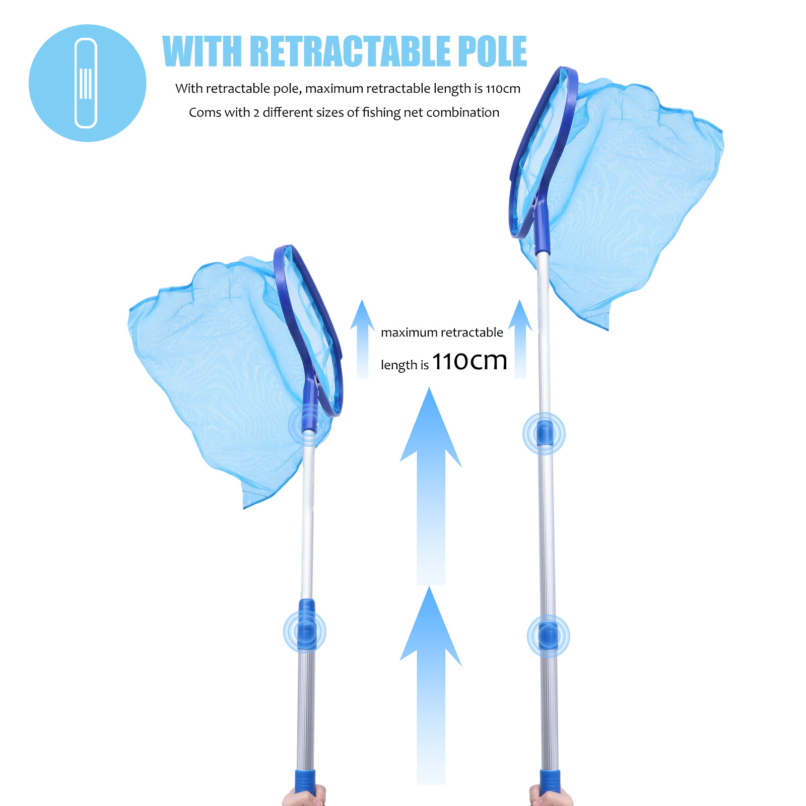 1Set Pool Skimmer Net Retracta - огляд і ціна Fishing Net