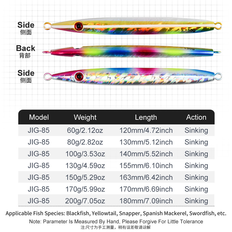 OBSESSION J85 100g 130g 150g 1 - огляд і ціна Jig Head Lure