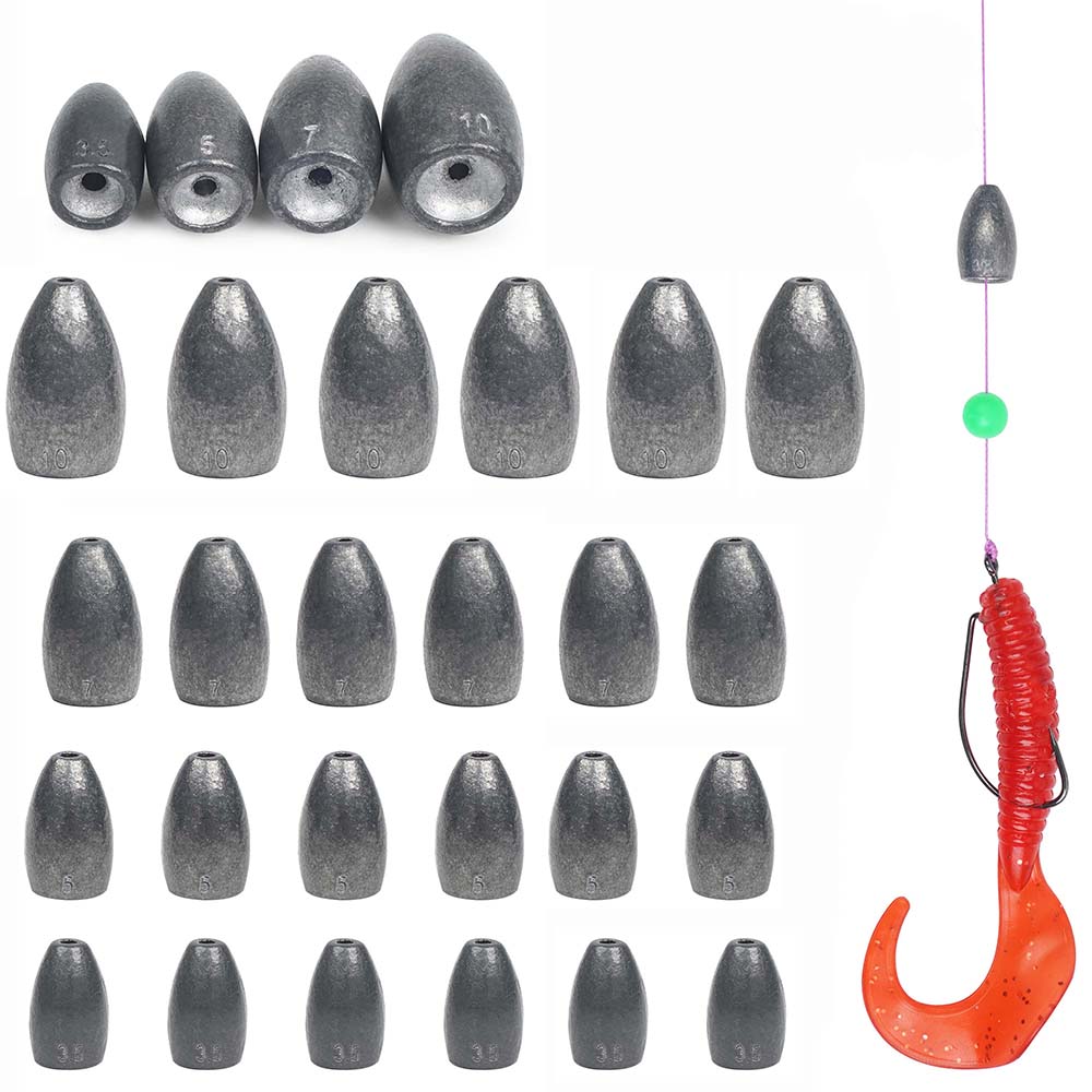 Bullet Fishing Sinkers Weights - огляд і ціна Bass Fishing Lure