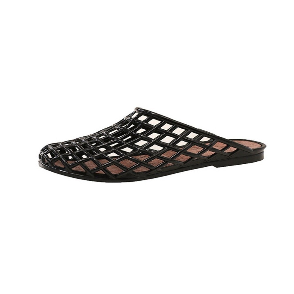 Round Toe PVC Crystal Slippers - огляд і ціна Fishing Net