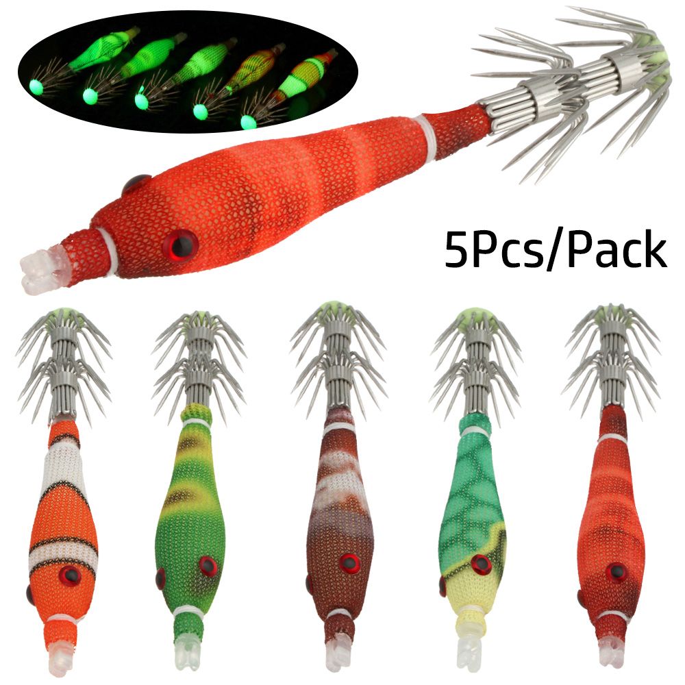 5pcs 60mm 3.3g Mini Squid Tata - огляд і ціна Jig Head Lure